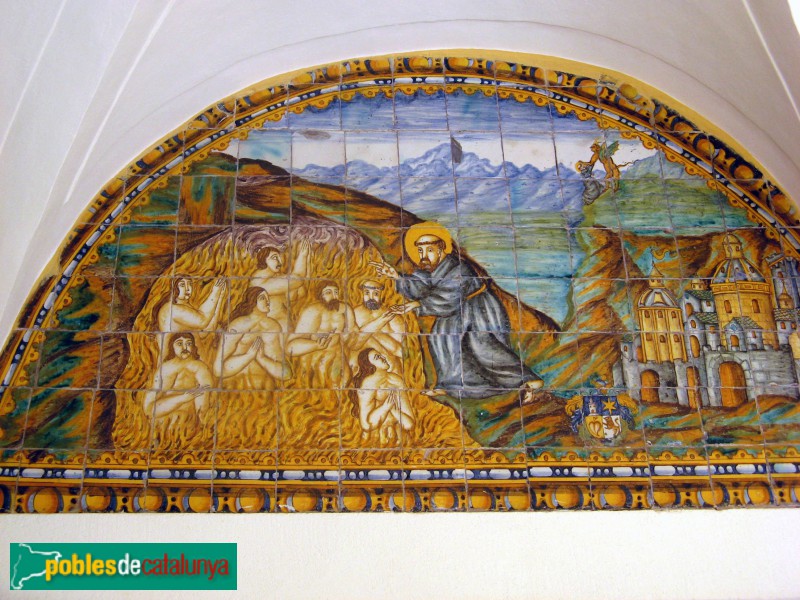 Terrassa - Plafons ceràmics del claustre de Sant Francesc (Foto: Albert Esteves, 2010) Terrassa - Plafons ceràmics del claustre de Sant Francesc