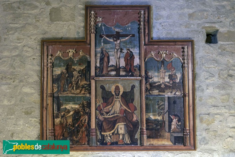 Cervià de Ter - Monestir de Santa Maria. Retaule (Foto: Raül Costal -invarquit.cultura.gencat.cat-, 2023) Cervià de Ter - Monestir de Santa Maria. Retaule