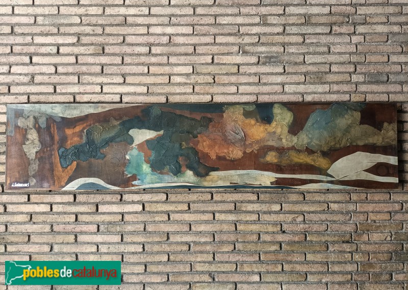 Barcelona - Còrsega, 697. Pintura de Guinovart (Foto: Anna Corcoll, 2025) Barcelona - Còrsega, 697. Pintura de Guinovart