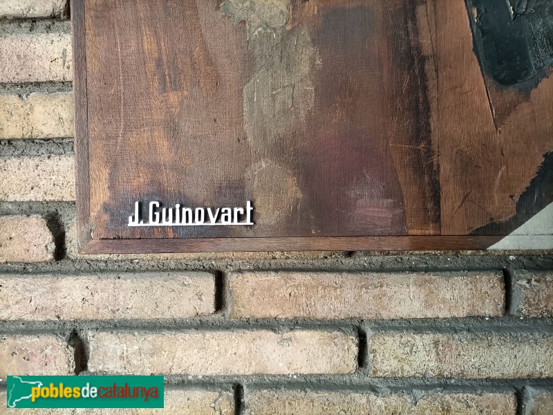 Barcelona - Còrsega, 697. Pintura de Guinovart (Foto: Anna Corcoll, 2025) Barcelona - Còrsega, 697. Pintura de Guinovart