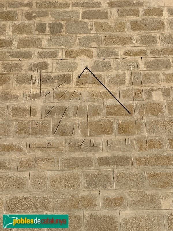 Torregrossa - Església de Santa Maria. Rellotge de sol