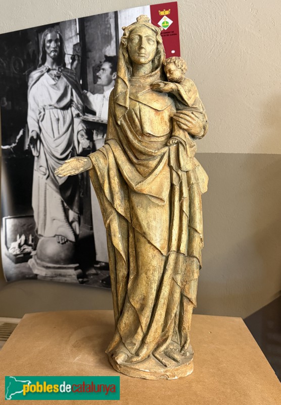 Montoliu de Lleida - Espai Jaume Gort. Mare de Déu amb Infant (guix pintat)