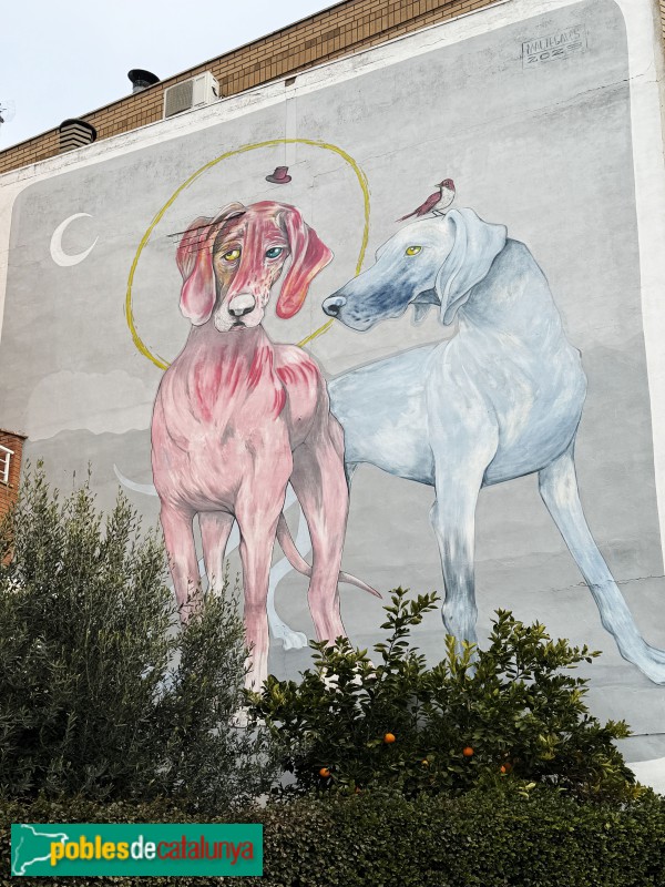 Torrefarrera - Mural <i>Companys</i> (Malpegados, 2023) (Foto: Albert Esteves, 2025) Torrefarrera - Mural <i>Companys</i> (Malpegados, 2023)