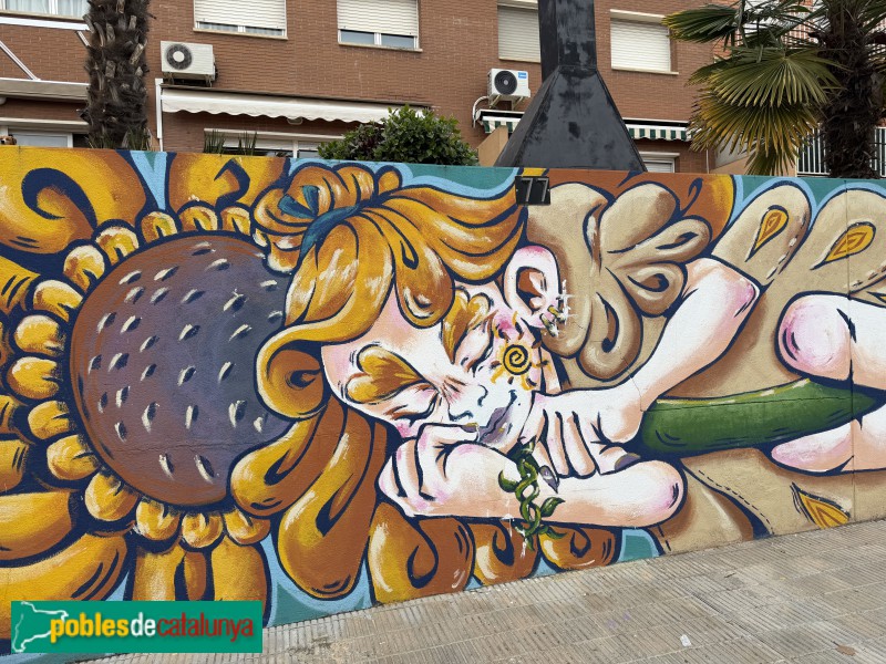 Torrefarrera - Mural <i>La Bacaina</i> (Didi i Aiirita, 2023) (Foto: Albert Esteves, 2025) Torrefarrera - Mural <i>La Bacaina</i> (Didi i Aiirita, 2023)