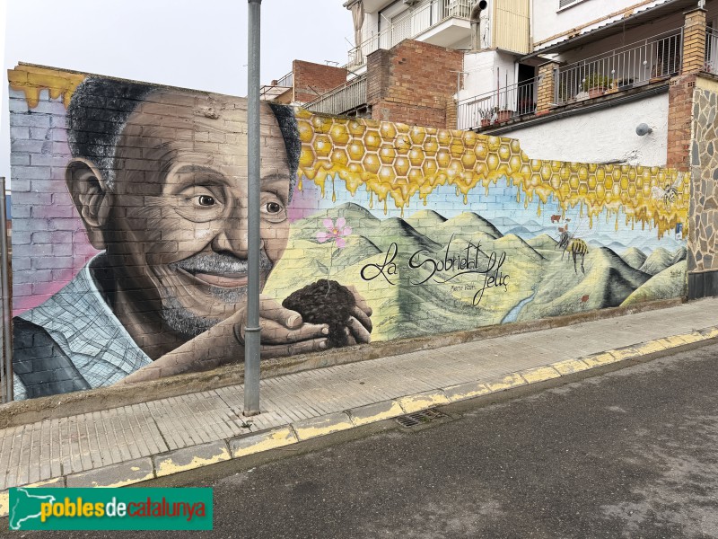Torrefarrera - Mural <i>La sobrietat feliç</i> (Alisa Host, 2022) (Foto: Albert Esteves, 2025) Torrefarrera - Mural <i>La sobrietat feliç</i> (Alisa Host, 2022)