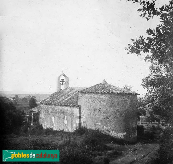 Flaçà - Ermita de Sant Fermí (Foto: <i>Josep Salvany -Fons Salvany. Biblioteca de Catalunya-</i>, 1917) Flaçà - Ermita de Sant Fermí