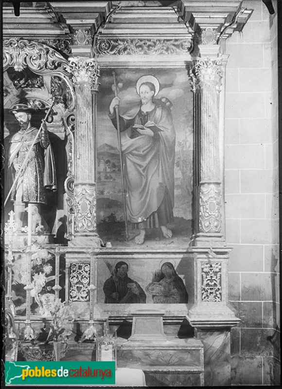 L'Hospitalet de Llobregat - Museu d'Història. Retaule de Sant Roc (Foto: Ramon Puig Gairalt -arxiusenlinia.cultura.gencat.cat-, 1920-37) L'Hospitalet de Llobregat - Museu d'Història. Retaule de Sant Roc