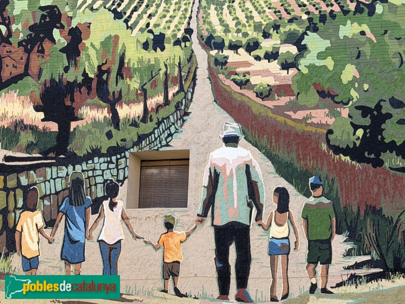 Torrebesses - Mural dedicat a Emili Pujol