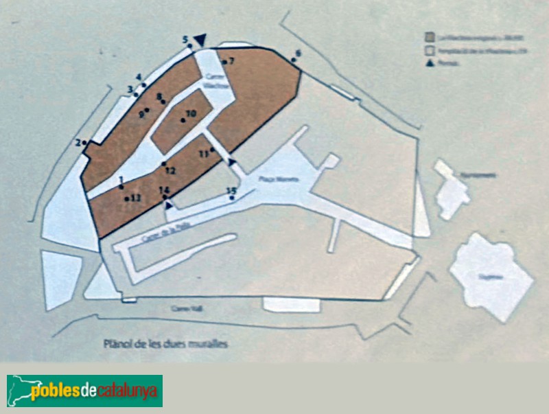 Maials - Muralla. Plànol