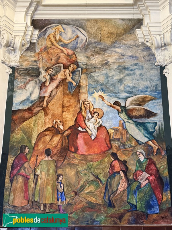 Seròs - Església de Santa Maria. Pintura del presbiteri, de Víctor P. Pallarès (Foto: Albert Esteves, 2026) Seròs - Església de Santa Maria. Pintura del presbiteri, de Víctor P. Pallarès