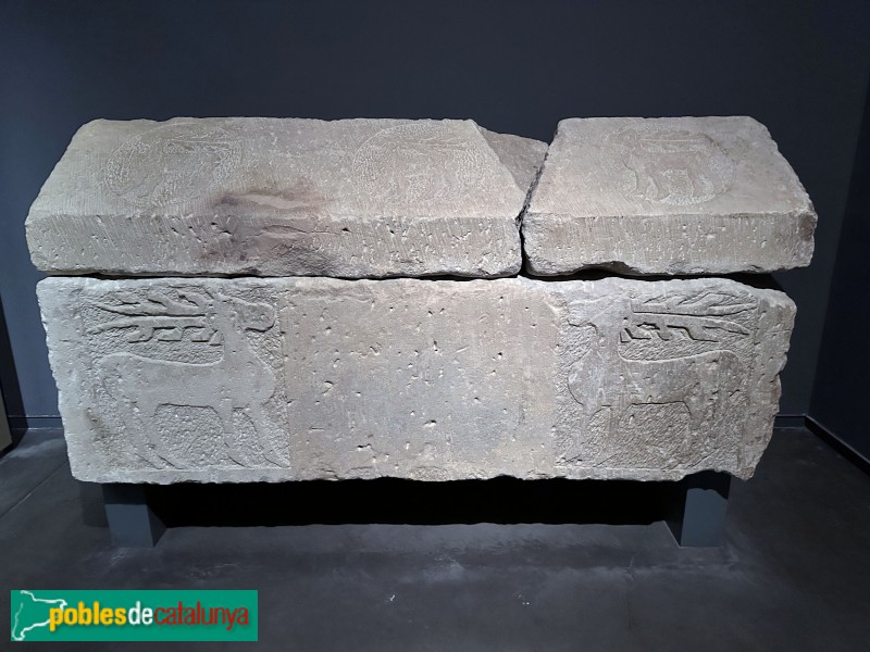 Museu de Lleida - Sarcòfag procedent dels monestir d'Aviganya (segle XIII)