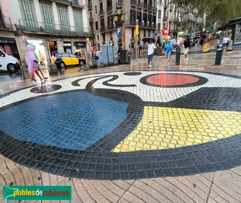 Barcelona - Mosaic del Pla de l'Os (Joan Miró)