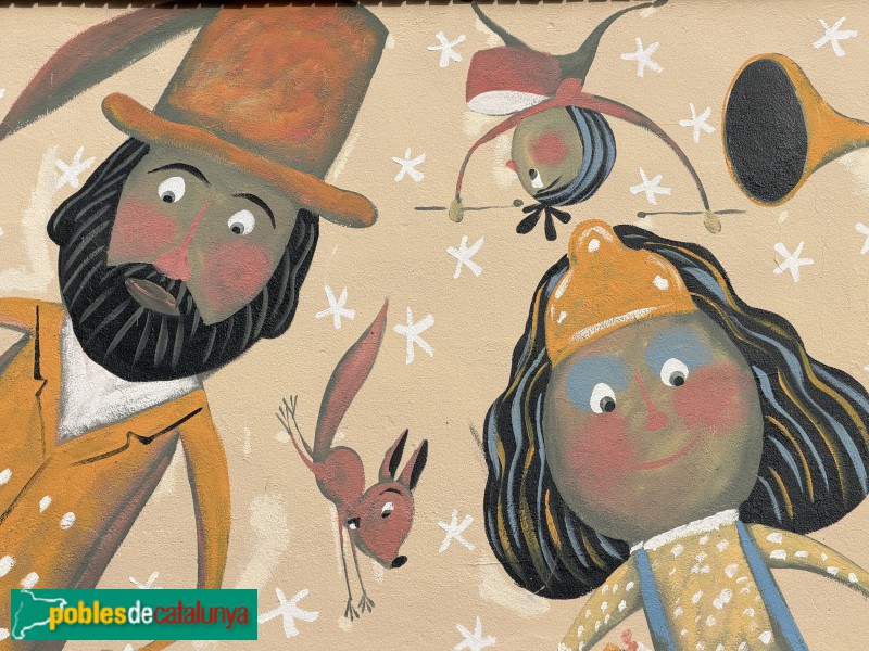 Alfarràs - Mural dels Gegants