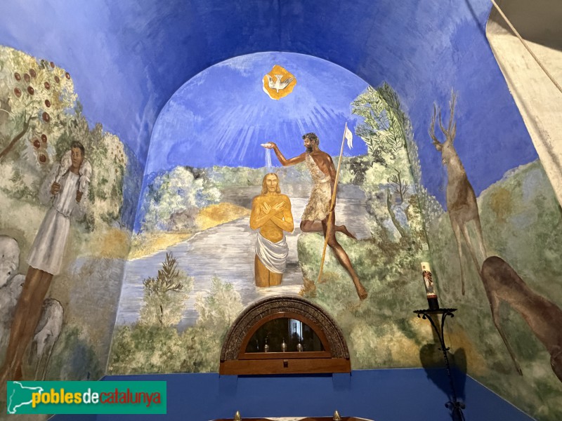 Sitges - Església de Sant Bartomeu i Santa Tecla. Baptisteri. Bateig de Jesús -Pere Pruna, c