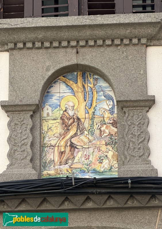 L'Esquirol - Casa Francesc Garolera. Mosaic de Sant Antoni Abat