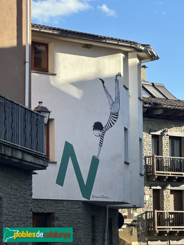 L'Esquirol - Mural <i>Lletres vives del poble</i>