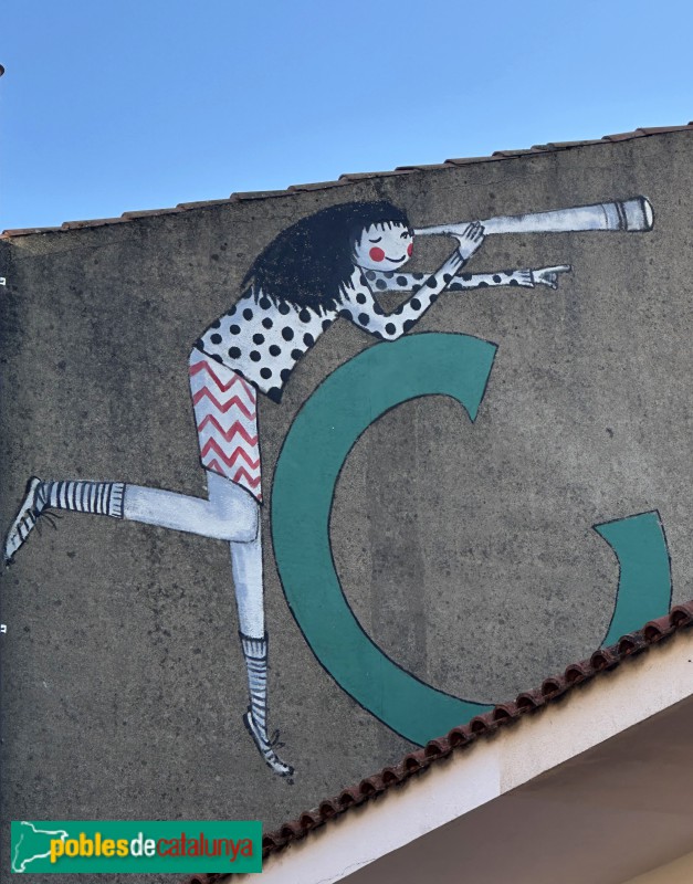 L'Esquirol - Mural <i>Lletres vives del poble</i>
