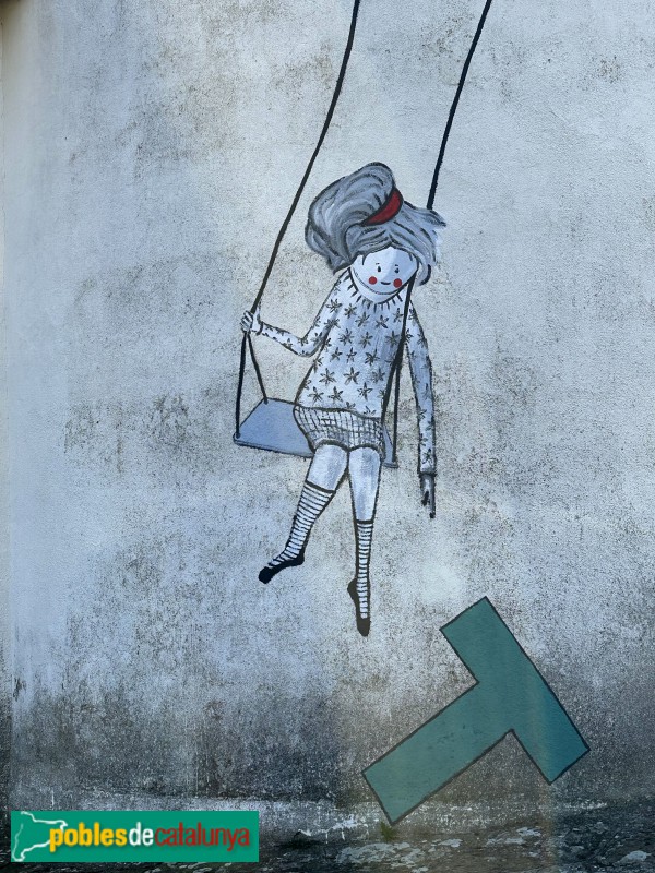 L'Esquirol - Mural <i>Lletres vives del poble</i>
