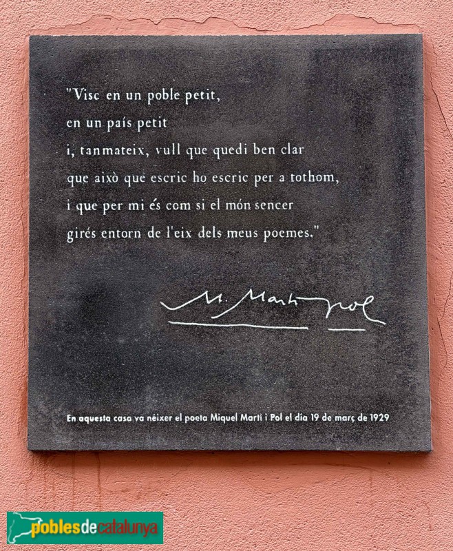Roda de Ter - Casa natal de Miquel Martí Pol