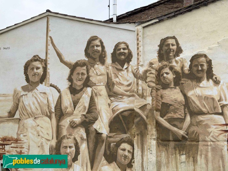 Roda de Ter - Mural de les treballadores de la Blava