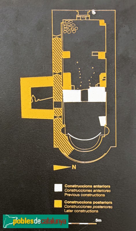 Les Masies de Roda - Església de Sant Pere de Roda (l'Esquerda) <i>cartell in situ</i>