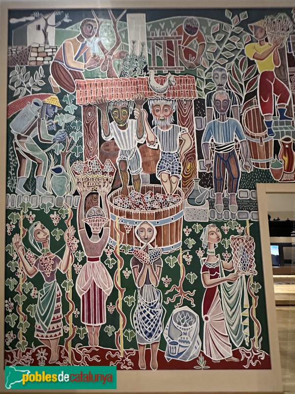 Vilafranca del Penedès - Vinseum. Mural <i>La vinya i el vi</i> (Foto: Albert Esteves, 2024) Vilafranca del Penedès - Vinseum. Mural <i>La vinya i el vi</i>