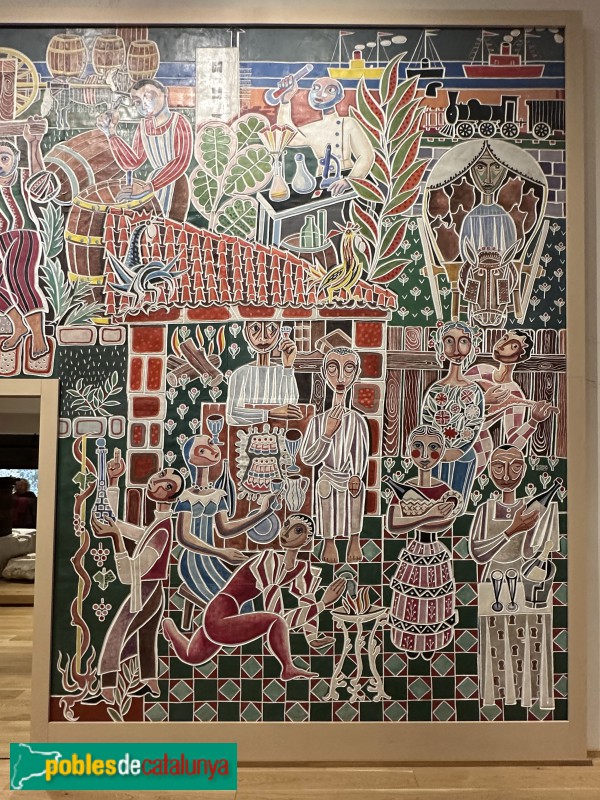 Vilafranca del Penedès - Vinseum. Mural <i>La vinya i el vi</i> (Foto: Albert Esteves, 2024) Vilafranca del Penedès - Vinseum. Mural <i>La vinya i el vi</i>