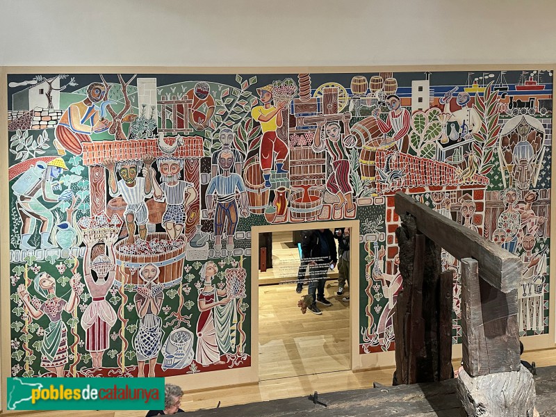 Vilafranca del Penedès - Vinseum. Mural <i>La vinya i el vi</i> (Foto: Albert Esteves, 2024) Vilafranca del Penedès - Vinseum. Mural <i>La vinya i el vi</i>