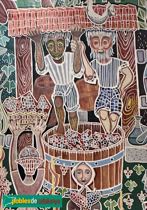 Vilafranca del Penedès - Vinseum. Mural <i>La vinya i el vi</i> (Foto: Albert Esteves, 2026) Vilafranca del Penedès - Vinseum. Mural <i>La vinya i el vi</i>