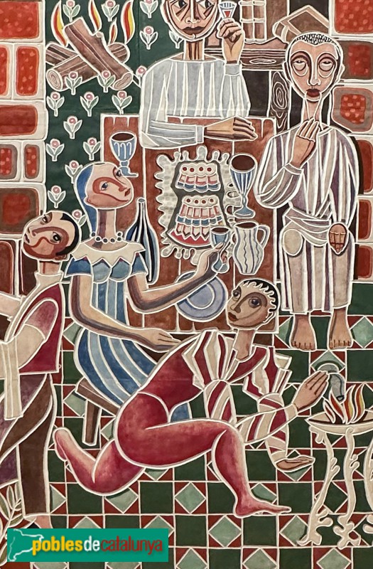 Vilafranca del Penedès - Vinseum. Mural <i>La vinya i el vi</i> (Foto: Albert Esteves, 2026) Vilafranca del Penedès - Vinseum. Mural <i>La vinya i el vi</i>