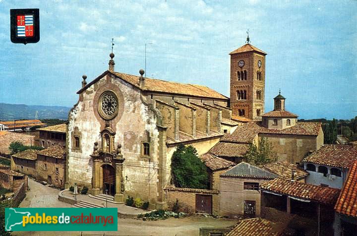 Taradell - Església Sant Genís. Postal antiga (Foto: Albert Esteves, 2026) Taradell - Església Sant Genís. Postal antiga