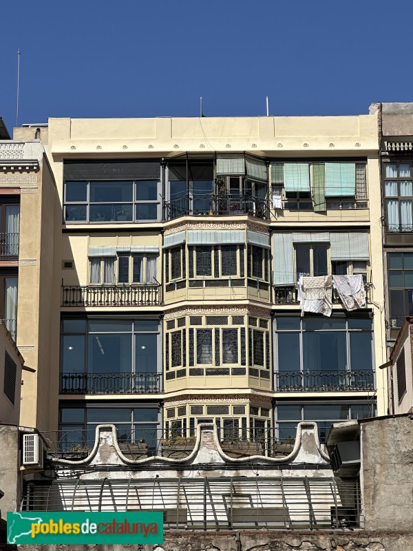 Barcelona -  Casa Granell Manresa. Façana posterior