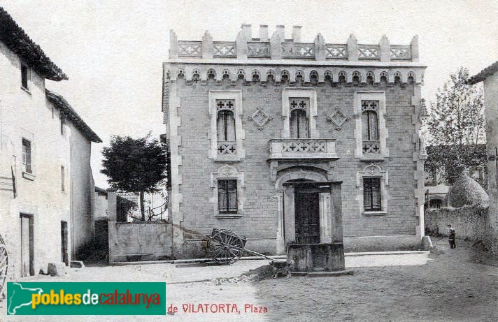 Sant Julià de Vilatorta - Plaça Major. Postal antiga Sant Julià de Vilatorta - Plaça Major. Postal antiga