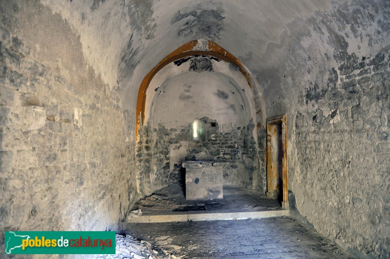 Canet d'Adri - Església de Sant Joan de Montbó (Foto: <i>Jordi Contijoch -invarquit.cultura.gencat.cat-</i>, acolorida amb IA, 2014) Canet d'Adri - Església de Sant Joan de Montbó