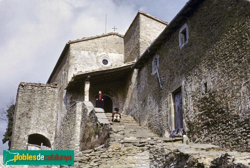 Canet d'Adri - Santuari de Santa Maria de Rocacorba (Foto: <i>Camil José Guiu -Arxiu Fotogràfic Centre Excursionista de Catalunya-</i>, 1971) Canet d'Adri - Santuari de Santa Maria de Rocacorba