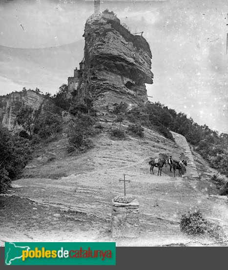 Canet d'Adri - Santuari de Santa Maria de Rocacorba (Foto: <i>Frederic Bordas -Arxiu Fotogràfic Centre Excursionista de Catalunya-</i>, 1880-1905) Canet d'Adri - Santuari de Santa Maria de Rocacorba