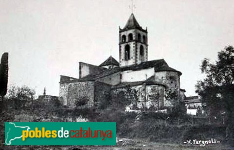 Canet d'Adri - Església de Sant Vicenç (Foto: <i>Valentí Fargnoli - INSPAI</i>, Inicis segle XX) Canet d'Adri - Església de Sant Vicenç