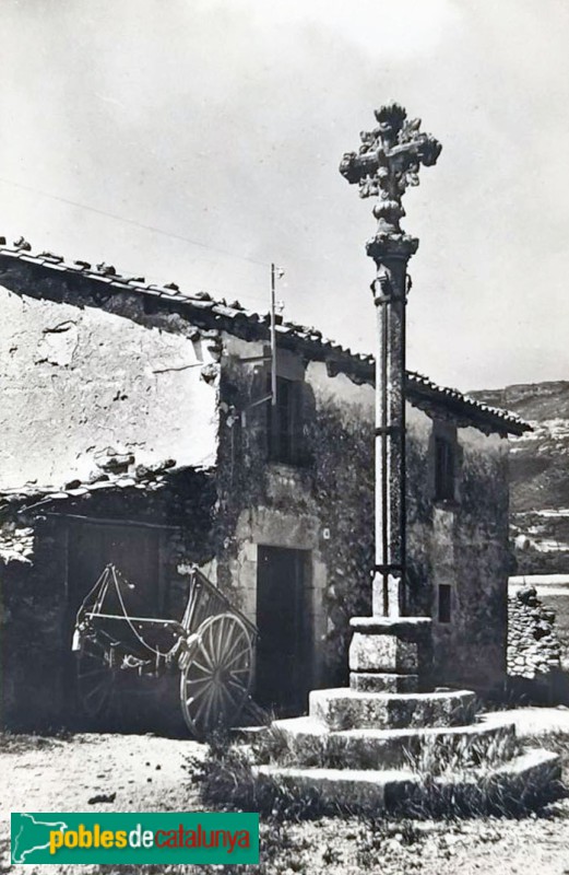 Balenyà - Creu de l'Ajuda. Postal antiga