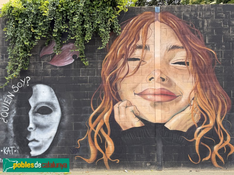 Calldetenes - Mural de Kat <i>Gaudir el moment</i> (FACC 2025) (Foto: Albert Esteves, 2026) Calldetenes - Mural de Kat <i>Gaudir el moment</i> (FACC 2025)