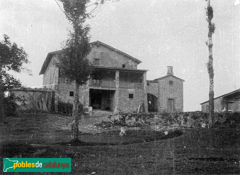 Santa Eugènia de Berga - Mas Mitjà (Foto: Josep A. Bertran - Arxiu Centre Excursionista de Catalunya-, 1933) Santa Eugènia de Berga - Mas Mitjà