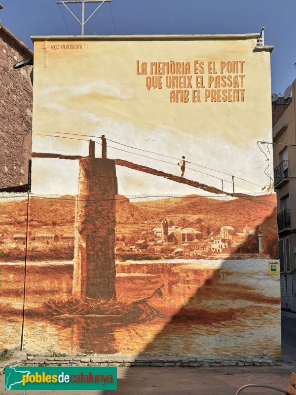 Sant Andreu de la Barca - Mural de Roc Blackblock <i>La memòria d'un riu</i> (Foto: Albert Esteves, 2026) Sant Andreu de la Barca - Mural de Roc Blackblock <i>La memòria d'un riu</i>