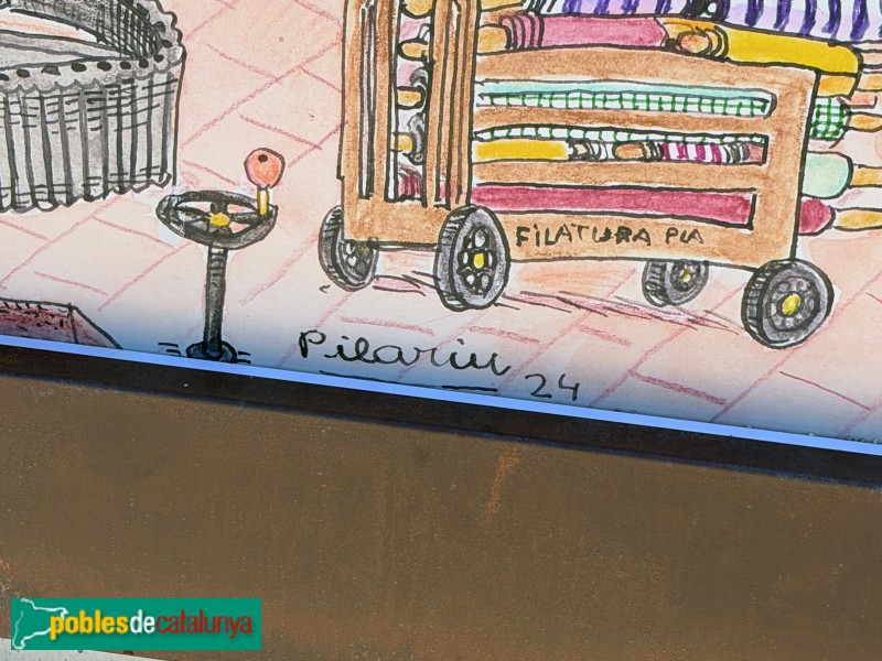 Manlleu - Mural <i>Els Rentants</i>