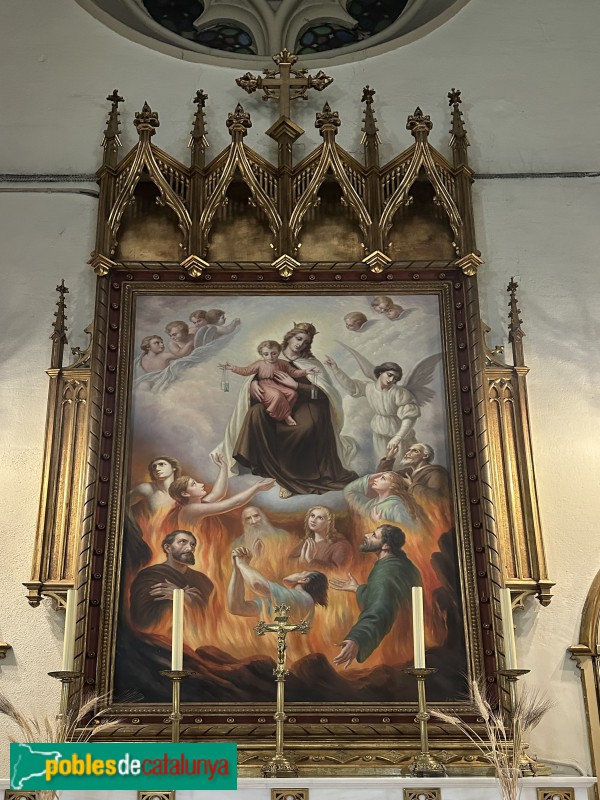 Castellar del Vallès - Església de Sant Esteve. Pintura de Josep M. Bosch