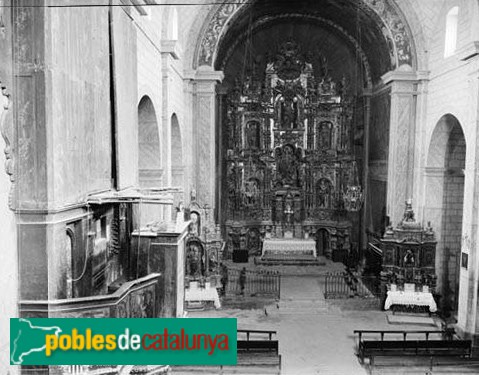 Cornudella de Montsant - Església de Santa Maria (Foto: <i>Marcel·lí Gausachs -Arxiu Fotogràfic Centre Excursionista de Catalunya</i>, 1915-30) Cornudella de Montsant - Església de Santa Maria