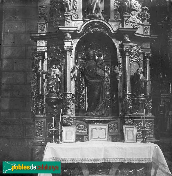 Cornudella de Montsant - Església de Santa Maria (Foto: <i>Josep Salvany -Fons Salvany. Biblioteca de Catalunya-</i>, 1921) Cornudella de Montsant - Església de Santa Maria