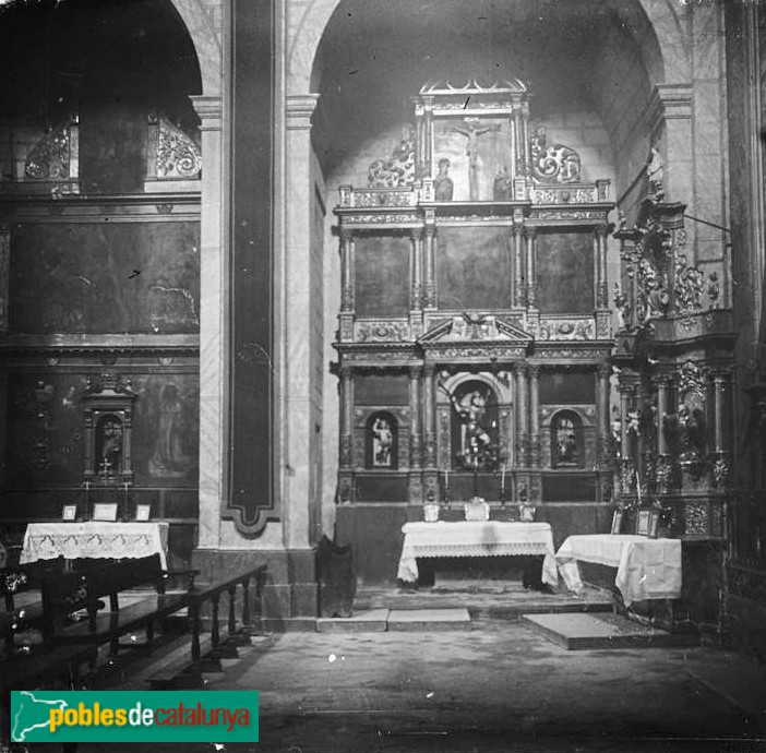 Cornudella de Montsant - Església de Santa Maria (Foto: <i>Josep Salvany -Fons Salvany. Biblioteca de Catalunya-</i>, 1921) Cornudella de Montsant - Església de Santa Maria