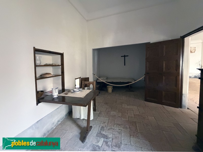 Cartoixa d'Escaladei - Cel·la reconstruïda. Cubiculum (Foto: Albert Esteves, 2026) Cartoixa d'Escaladei - Cel·la reconstruïda. Cubiculum