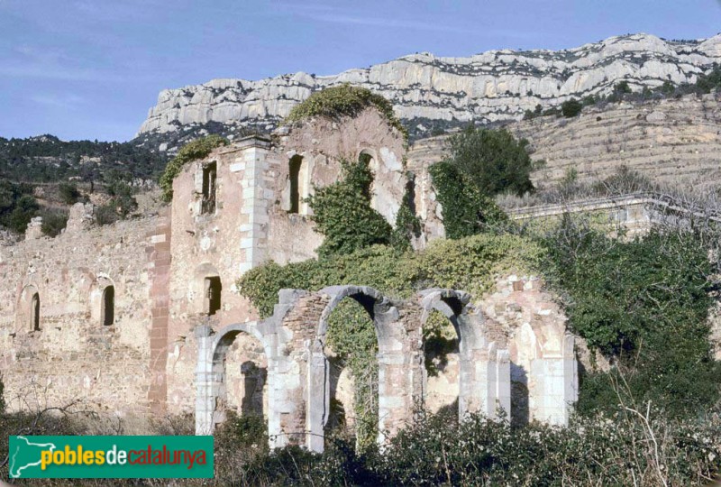Cartoixa d'Escaladei - Claustre major (Foto: <i>Camil José Guiu -Arxiu Fotogràfic Centre Excursionista de Catalunya-</i>, 1980) Cartoixa d'Escaladei - Claustre major