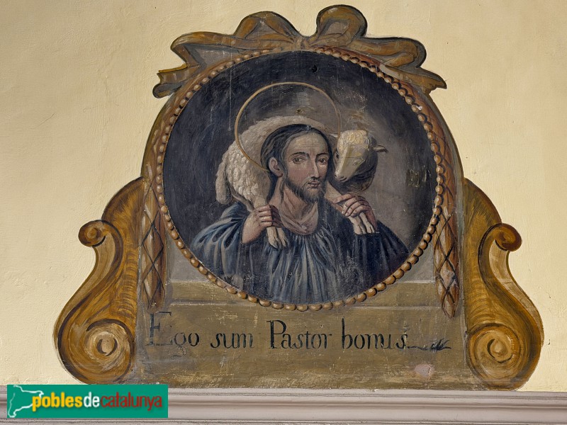 La Vilella Alta - Església de Santa Llúcia. Pintura mural (Foto: Albert Esteves, 2026) La Vilella Alta - Església de Santa Llúcia. Pintura mural