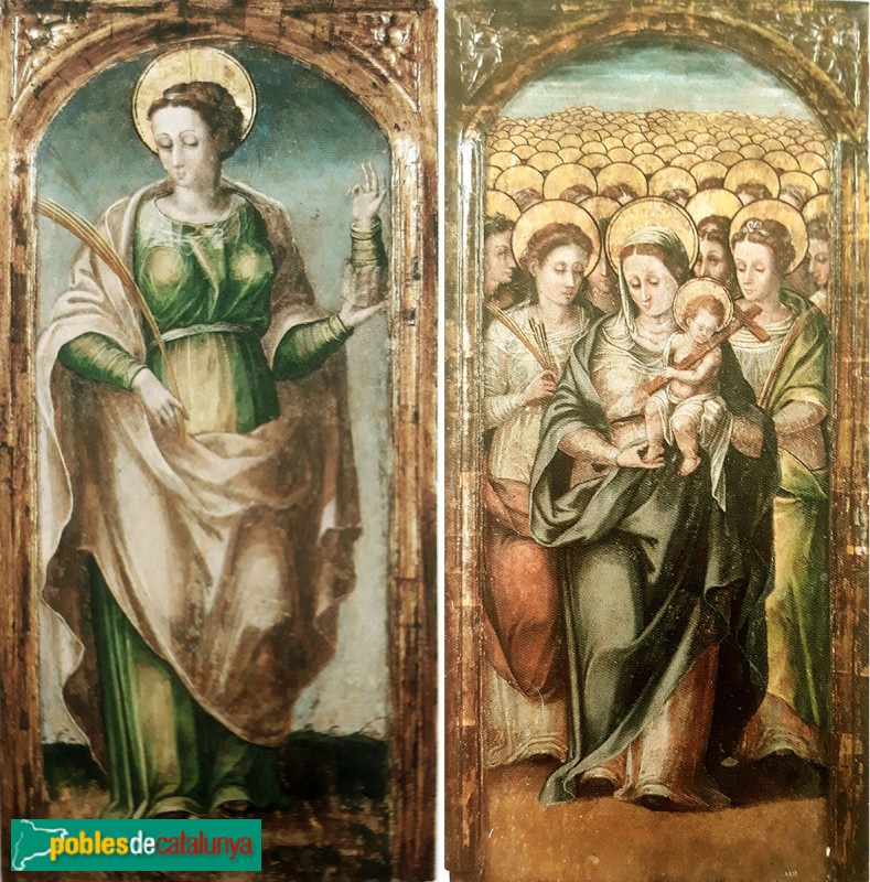 Museu de Reus. Santa Úrsula i les onze mil Verges i Santa Tecla, procedents de la Vilella Alta (Foto: <i>Museu de Reus</i>) Museu de Reus. Santa Úrsula i les onze mil Verges i Santa Tecla, procedents de la Vilella Alta